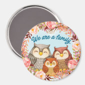 Niedliche Owls Magnet (Vorderseite/Rückseite)