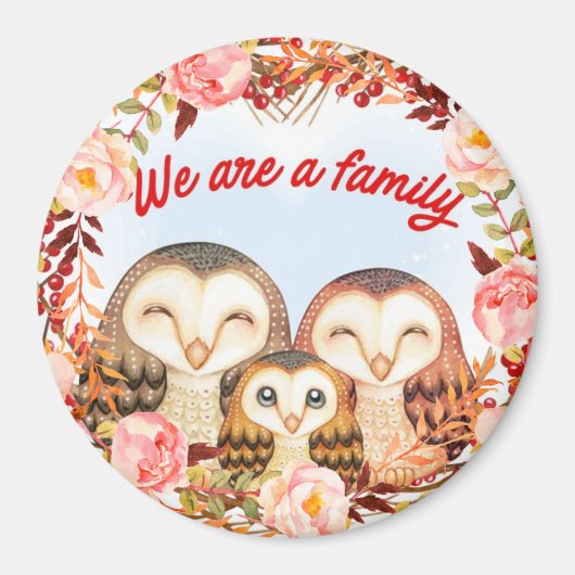 Niedliche Owls Magnet (Vorne)