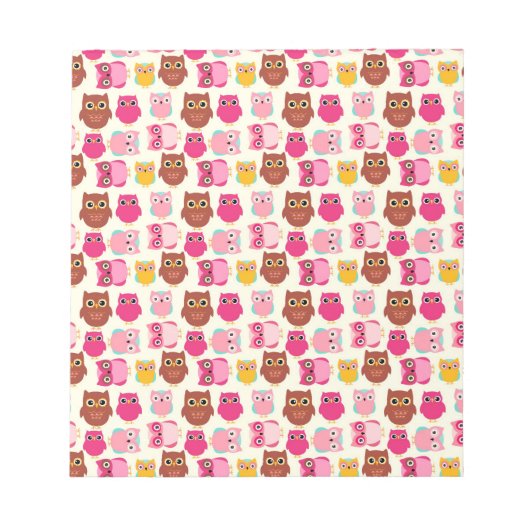 Niedliche Owls Notizblock (Vorderseite)