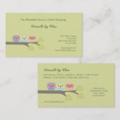 Niedliche Owls Online Shop Etsy Fashion Business C Visitenkarte (Vorne/Hinten)