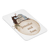 Niedliche Owls Personalisierte Hochzeitsmagnete Magnet (Rechte Seite)
