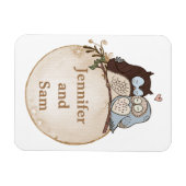 Niedliche Owls Personalisierte Hochzeitsmagnete Magnet (Horizontal)