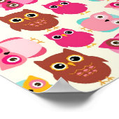 Niedliche Owls Poster (Ecke)