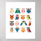 Niedliche Owls Poster (Vorne)