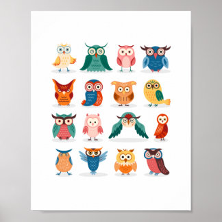 Niedliche Owls Poster