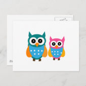 Niedliche Owls Postkarte (Vorne/Hinten)