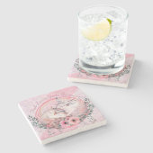 Niedliche Owls Steinuntersetzer (Seitenansicht)