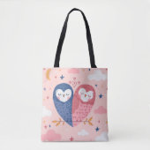 Niedliche Owls Tote Tasche (Vorderseite)