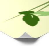 Niedliche Owls und Herz-Poster Poster (Ecke)