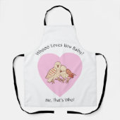 Niedliche Owls Valentine Holiday Wer Lieben You Ba Schürze (Vorderseite)