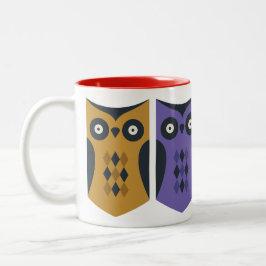 Niedliche Owls Varieté Zweifarbige Tasse
