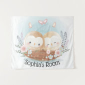 Niedliche Owls Wandteppich (Vorderseite (Horizontal))