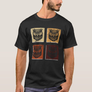 Niedliche Owls Wildtiere Natur Künstlerische Waldt T-Shirt