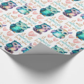 Niedliche Owlways Liebe Geschenkpapier (Ecke)