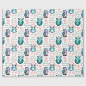 Niedliche Owlways Liebe Geschenkpapier (Flach)
