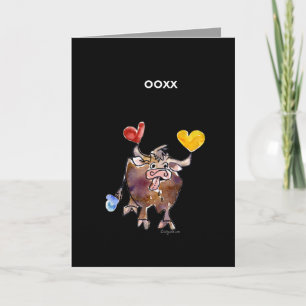 Niedliche OX-Valentinstag-Karte Feiertagskarte