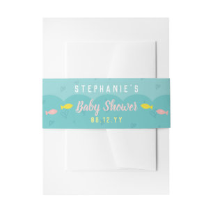 Niedliche Ozeanfische Herz Whimsical Baby Dusche Einladungsbanderole