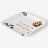 Niedliche Ozeanthemenparty Fischen Personalisiert Pappteller (Gewinkelt)