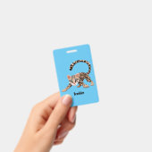 Niedliche Ozelot-Cartoon-Abbildung Ausweis (Handheld)