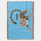 Niedliche Ozelot-Cartoon-Abbildung Decke (Vorderseite Vertikal)