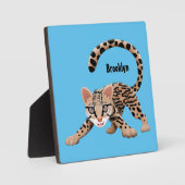 Niedliche Ozelot-Cartoon-Abbildung Fotoplatte (Vorderseite)