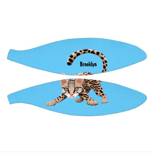 Niedliche Ozelot-Cartoon-Abbildung Mini Basketball (Panele)