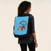 Niedliche Ozelot-Cartoon-Abbildung Rucksack (Ausgewaschen)