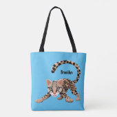 Niedliche Ozelot-Cartoon-Abbildung Tasche (Rückseite)