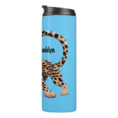 Niedliche Ozelot-Cartoon-Abbildung Thermosbecher (Nach rechts gedreht)