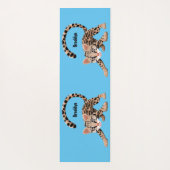 Niedliche Ozelot-Cartoon-Abbildung Yogamatte (Rückseite)