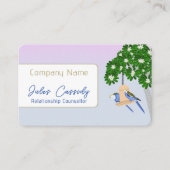 Niedliche Paar spielerische Papageien Banner Couns Visitenkarte (Vorderseite)