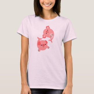 Niedliche Paare des Cartoon Merpigs Frauen-T - T-Shirt