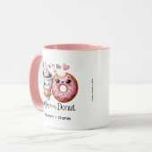 Niedliche Paare, die "Kaffee zu meinem Donut" indi Tasse (Vorderseite Links)