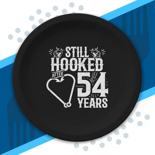 Niedliche Paare zum 54. Geburtstag Verheiratet 54 Pappteller