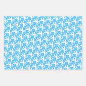 Niedliche Packpapierblätter mit weißen Krawatte Geschenkpapier Set (Vorderseite 2)