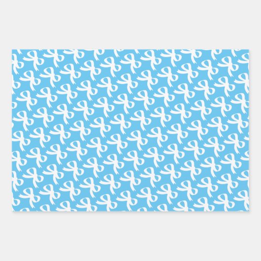 Niedliche Packpapierblätter mit weißen Krawatte Geschenkpapier Set (Vorderseite 2)