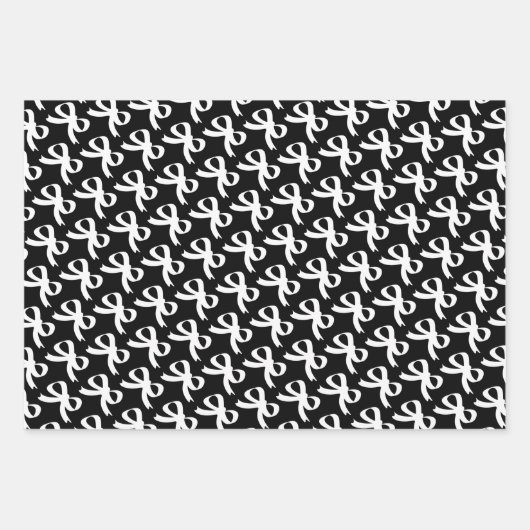 Niedliche Packpapierblätter mit weißen Krawatte Geschenkpapier Set (Vorderseite)