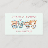Niedliche Pädiatrische Erinnerung zur Ernennung vo Terminkarte (Vorderseite)