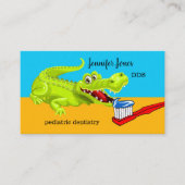 Niedliche Pädiatrische Zahnarztkarte Terminkarte (Vorderseite)