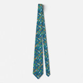 Niedliche Paisley-Farbmuster in Paisley, bunte Blu Krawatte (Vorderseite)