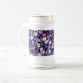 Niedliche Paisley-Muster Bierglas (Vorderseite Links)