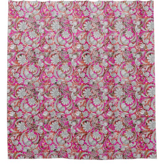 Niedliche Paisley-Muster Duschvorhang (Vorderseite)