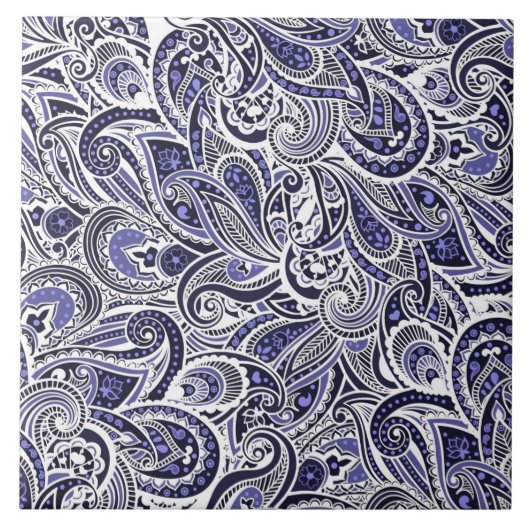 Niedliche Paisley-Muster Fliese (Vorderseite)