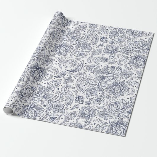 Niedliche Paisley-Muster Geschenkpapier (Ungerollt)