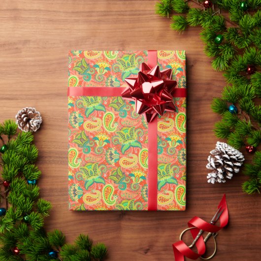 Niedliche Paisley-Muster Geschenkpapier (Feiertagsgeschenk)