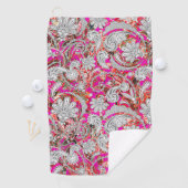 Niedliche Paisley-Muster Golfhandtuch (Insitu)