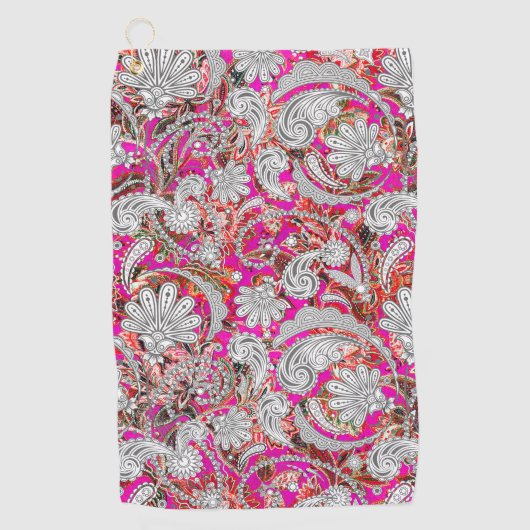 Niedliche Paisley-Muster Golfhandtuch (Vorderseite)
