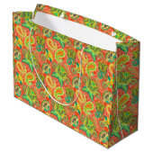 Niedliche Paisley-Muster Große Geschenktüte (Rückseite Schrägansicht)