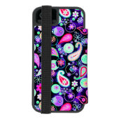 Niedliche Paisley-Muster Incipio iPhone Geldbeutel-Hülle (Folio Rückseite)