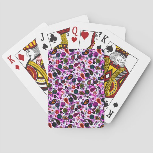 Niedliche Paisley-Muster Spielkarten (Rückseite)